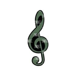 Music Note – Acrylic Keychain Blank (3") | Optional Sticker or UV DTF