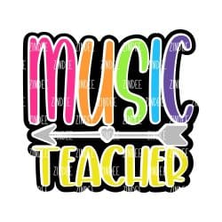 Music Teacher – Mini Acrylic Charm Blank (1.5") | Optional Sticker or UV DTF