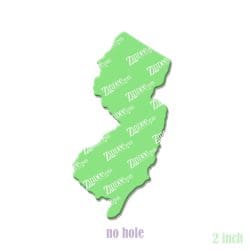 Alternative view of New Jersey – Acrylic Badge Reel Blank (2") No Hole | Optional Sticker or UV DTF