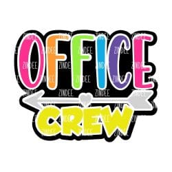 Office Crew – Mini Acrylic Charm Blank (1.5") | Optional Sticker or UV DTF