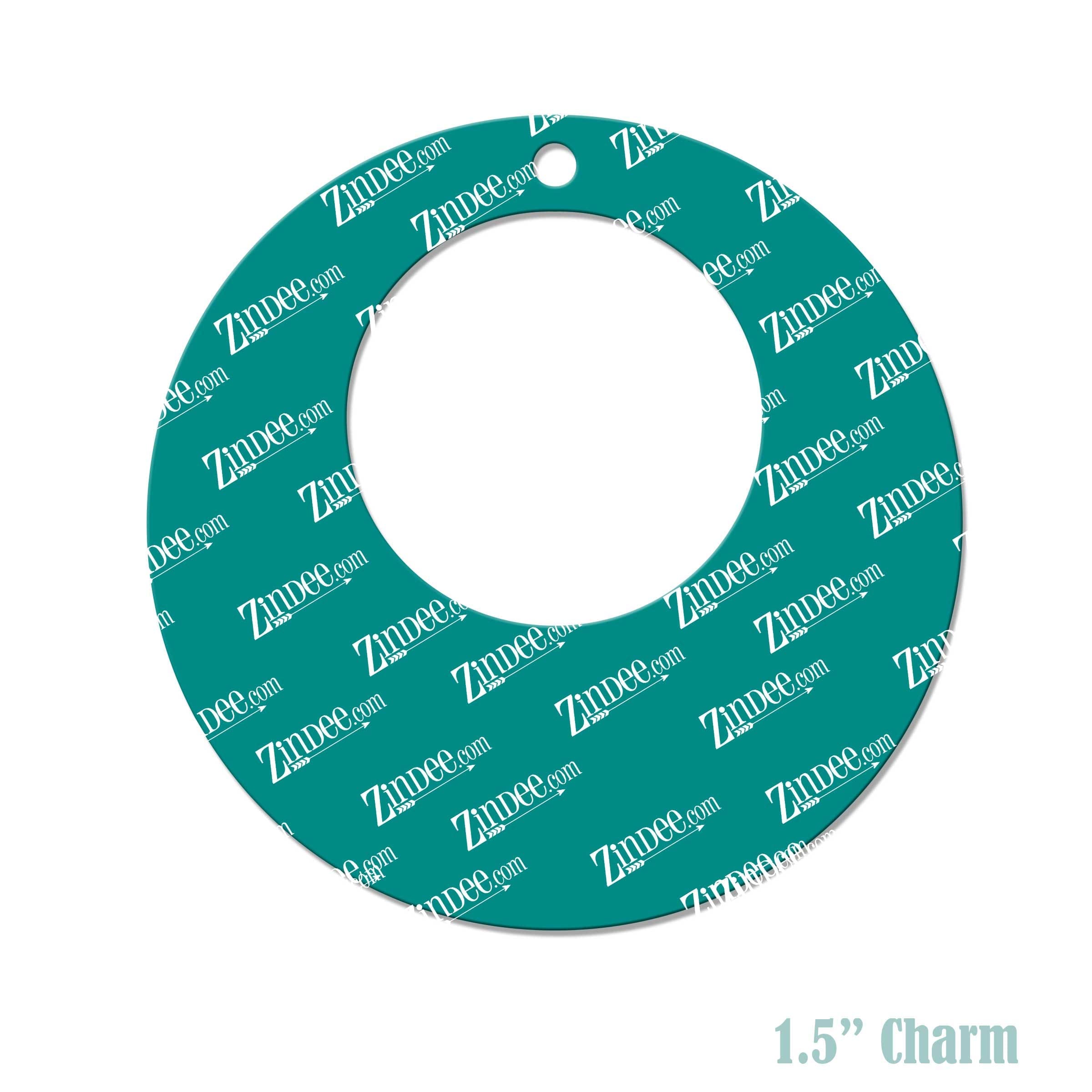 Open Weighted Circle Charm 1.5 inch (10 pack)