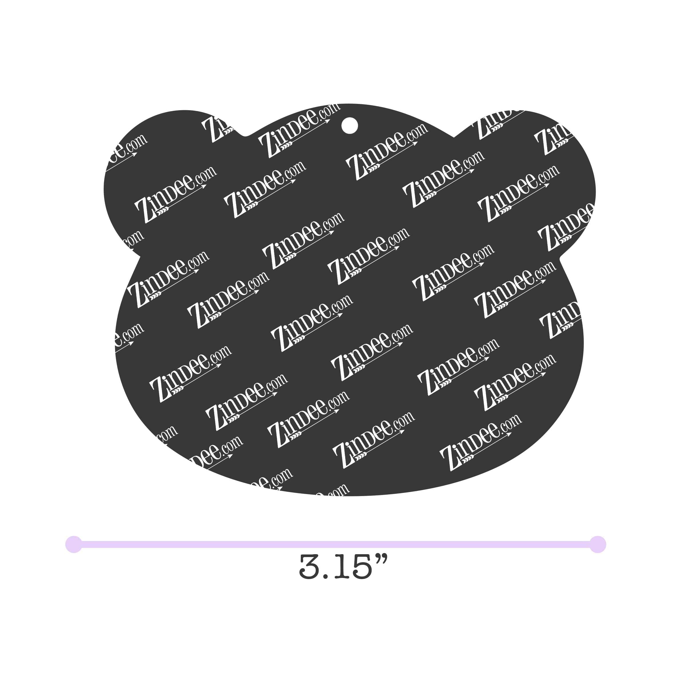 Panda – Acrylic Keychain Blank (3") | Optional Sticker or UV DTF - Image 2
