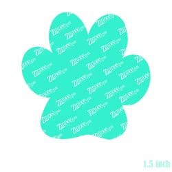 Alternative view of Paw Print – Mini Acrylic Charm Blank (1.5") No Hole| Optional Sticker or UV DTF