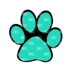 Alternative view of Paw Print acrylic blank (5 inch)