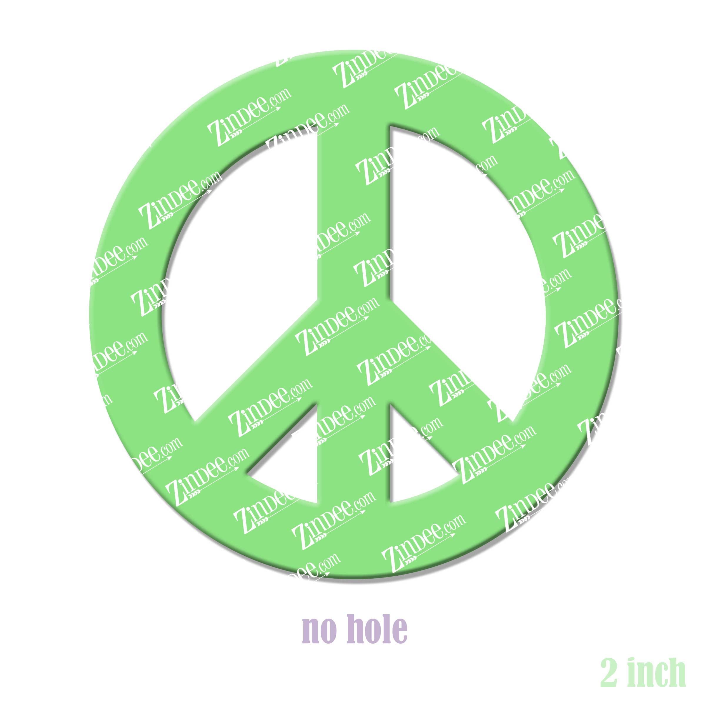 Peace Sign – Acrylic Badge Reel Blank (2") No Hole | Optional Sticker or UV DTF - Image 2