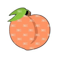 Peach – Acrylic Keychain Blank (3") | Optional Sticker or UV DTF