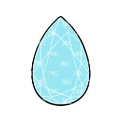 Pear Diamond – Mini Acrylic Charm Blank (1.5") | Optional Sticker or UV DTF