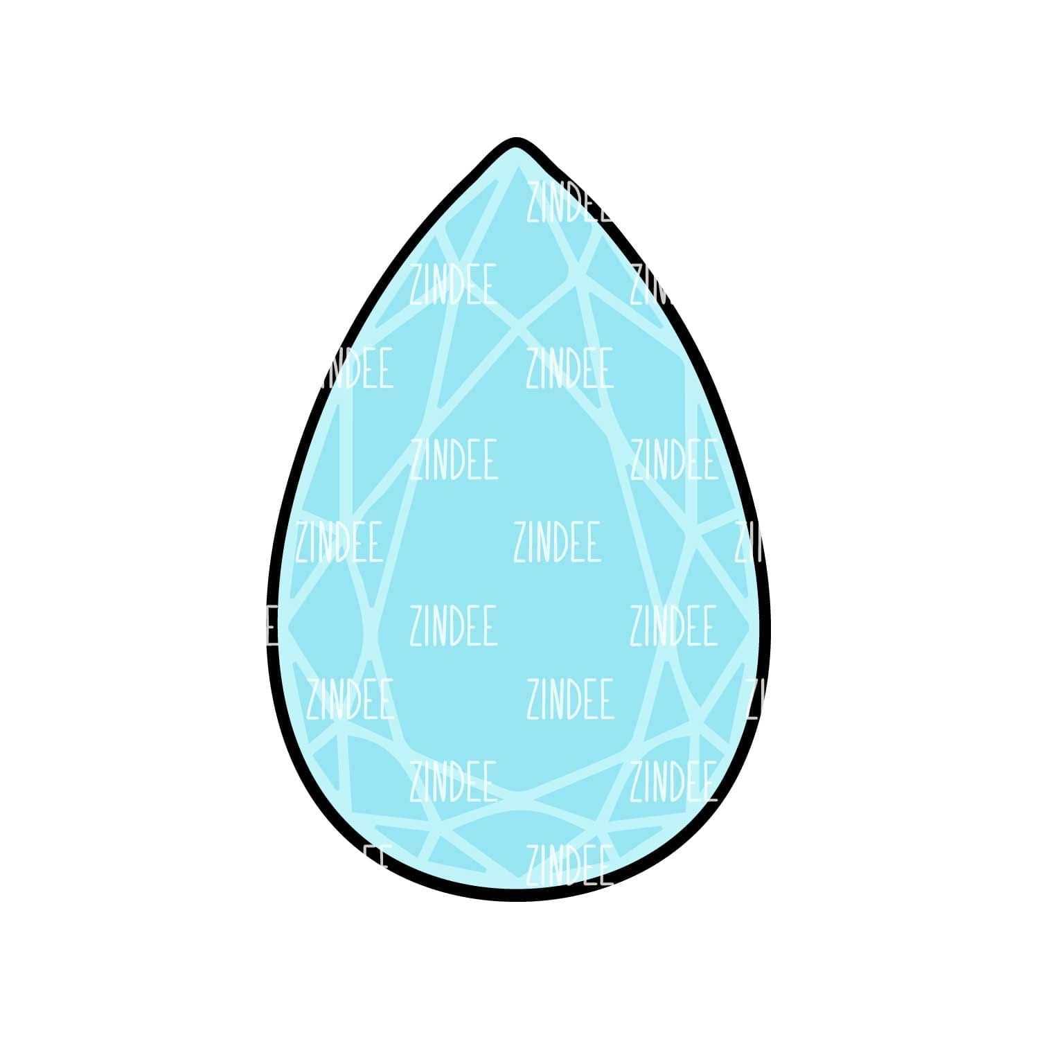 Pear Diamond – Mini Acrylic Charm Blank (1.5") | Optional Sticker or UV DTF