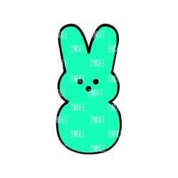 Easter Bunny – Mini Acrylic Charm Blank (1.5") | Optional Sticker or UV DTF