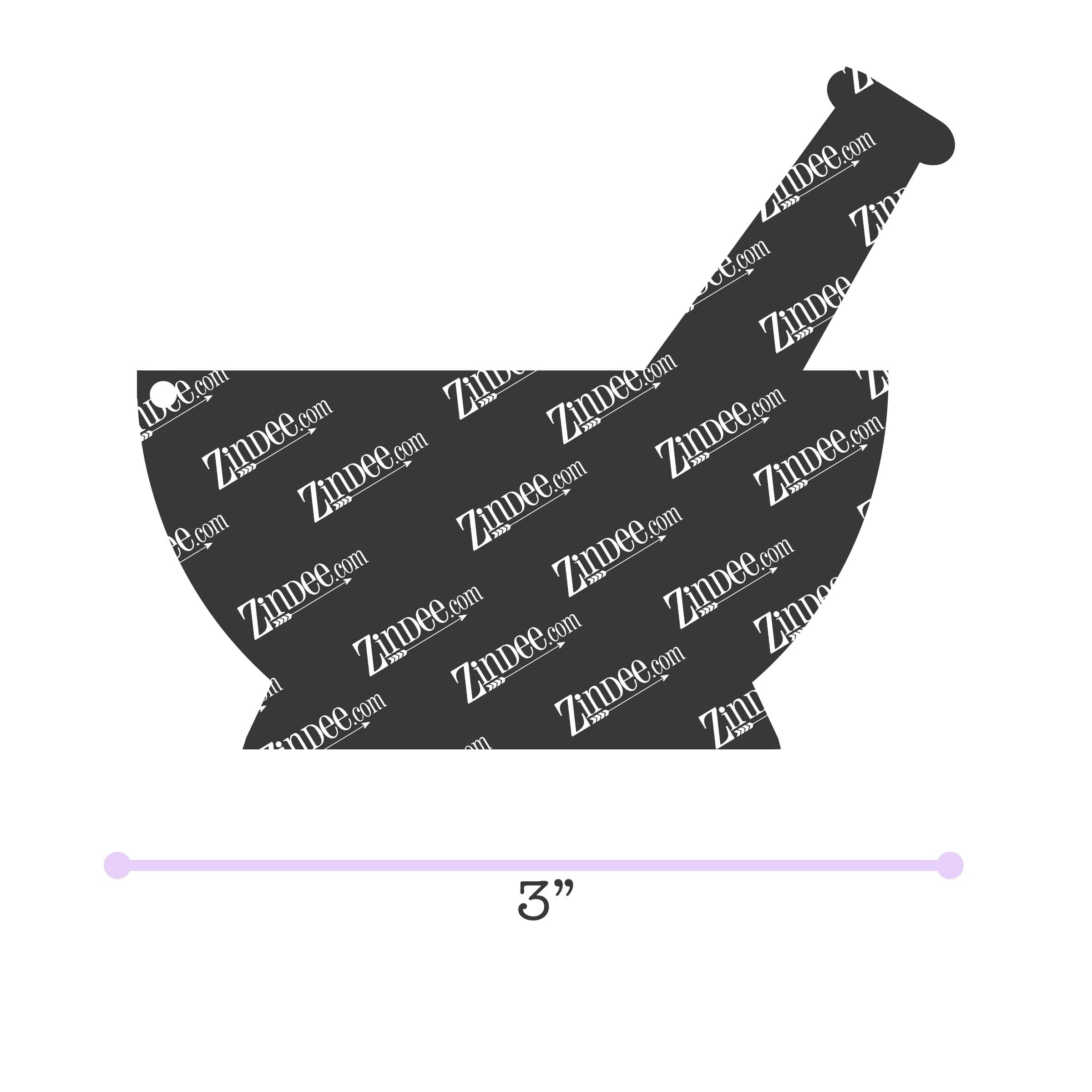 Mortar and Pestle – Acrylic Keychain Blank (3") | Optional Sticker or UV DTF - Image 2