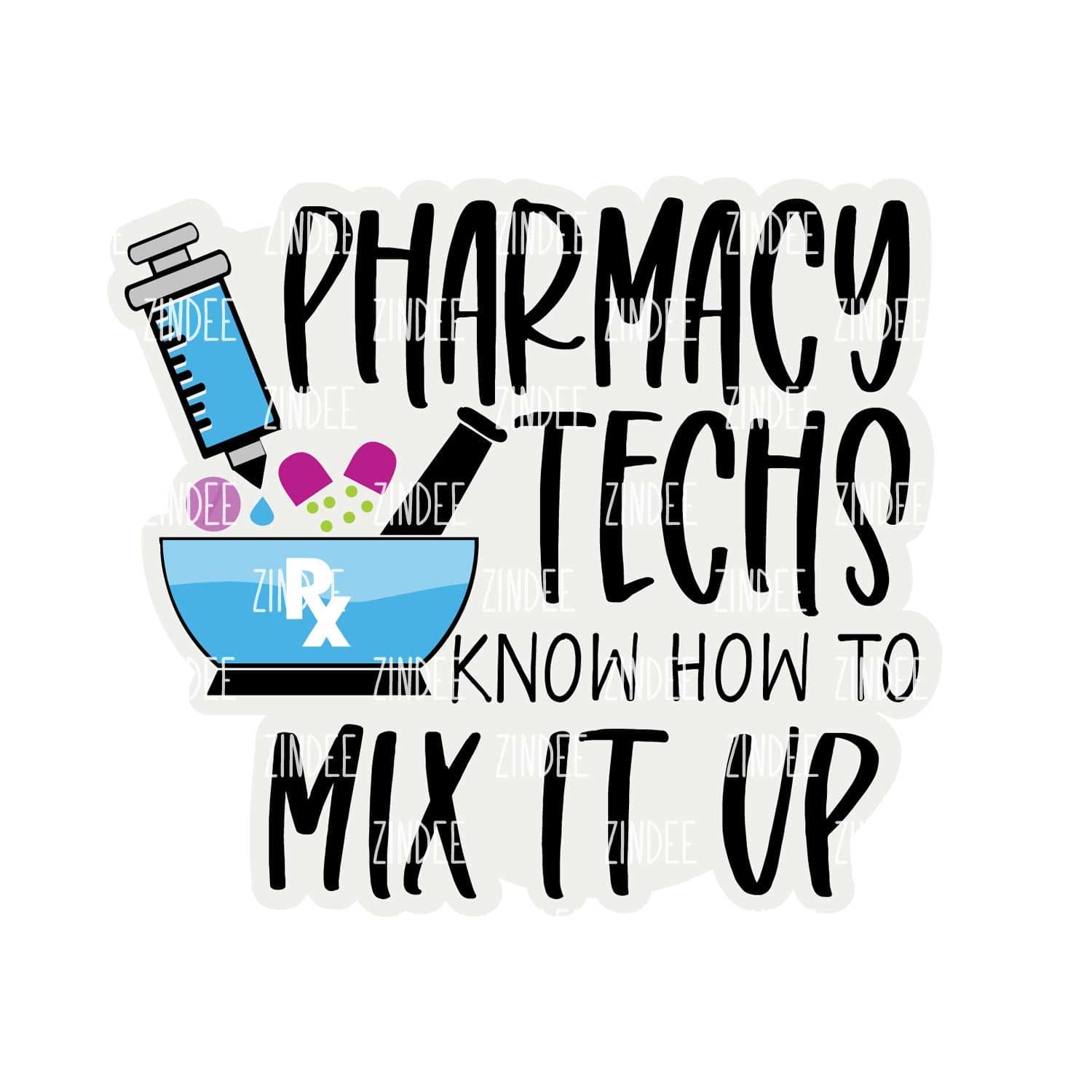Pharmacy Tech Mix It Up – Acrylic Keychain Blank (3") | Optional Sticker or UV DTF