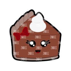Pie Slice – Acrylic Keychain Blank (3") | Optional Sticker or UV DTF