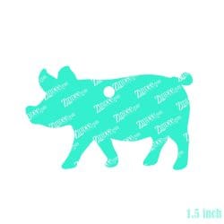 Alternative view of Pig – Mini Acrylic Charm Blank (1.5") | Optional Sticker or UV DTF