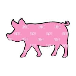 Pig – Mini Acrylic Charm Blank (1.5") | Optional Sticker or UV DTF