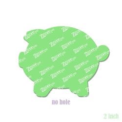 Alternative view of Piggy Bank – Acrylic Badge Reel Blank (2") No Hole | Optional Sticker or UV DTF