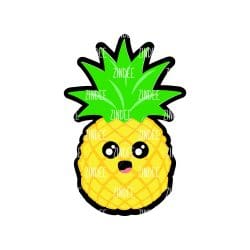 Pineapple Baby – Acrylic Keychain Blank (2.5") | Optional Sticker or UV DTF