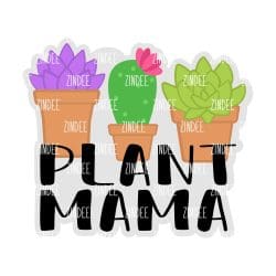 Plant Mama – Acrylic Badge Reel Blank (2") No Hole | Optional Sticker or UV DTF
