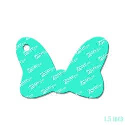 Polka Dot Bow – Mini Acrylic Charm Blank (1.5") | Optional Sticker or UV DTF - Image 2
