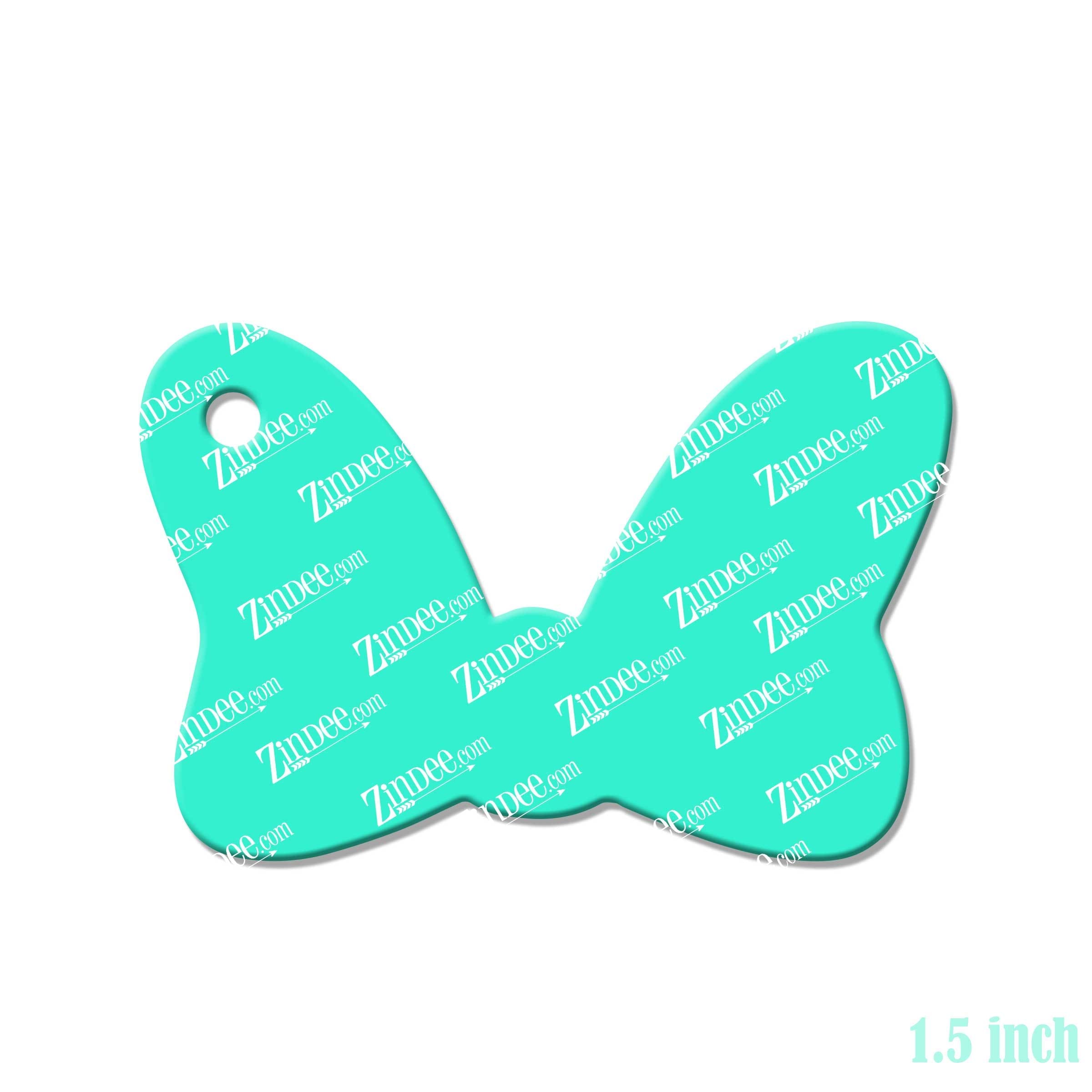 Polka Dot Bow – Mini Acrylic Charm Blank (1.5") | Optional Sticker or UV DTF - Image 2