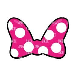 Polka Dot Bow – Mini Acrylic Charm Blank (1.5") | Optional Sticker or UV DTF