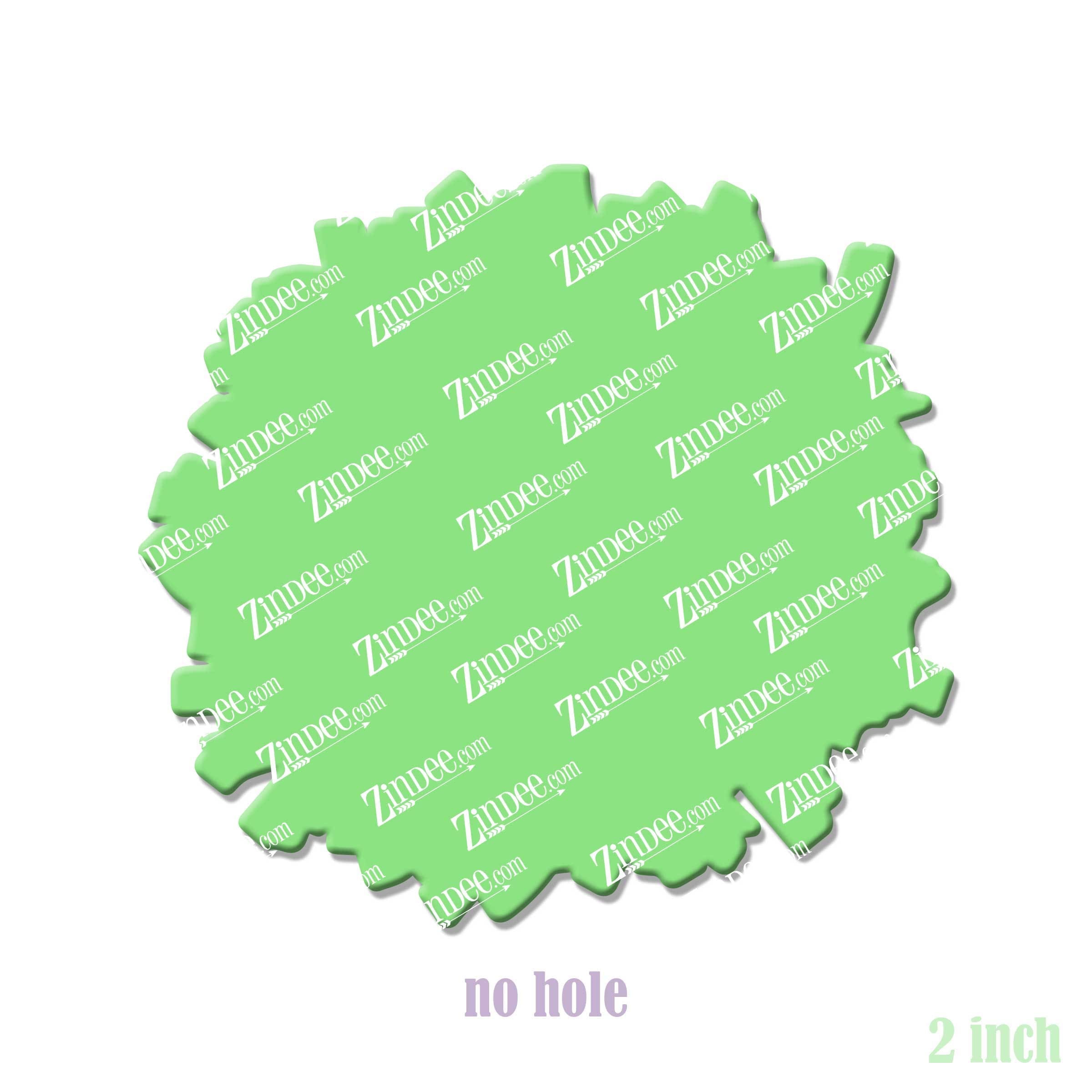 Pom Pom – Acrylic Badge Reel Blank (2") No Hole | Optional Sticker or UV DTF - Image 2