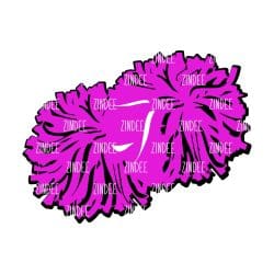 Pom Pom – Acrylic Badge Reel Blank (2") No Hole | Optional Sticker or UV DTF