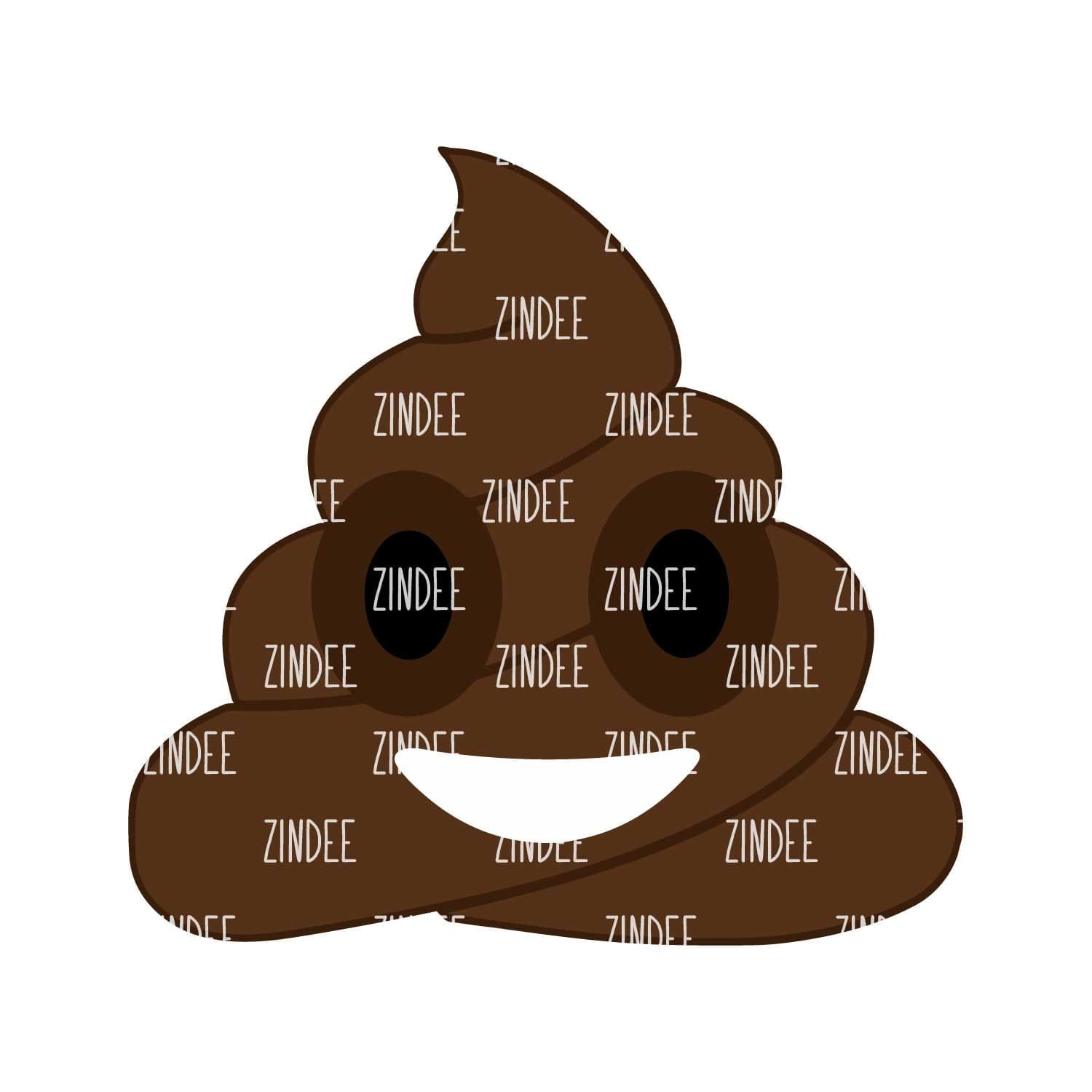 Poop Emoji – Mini Acrylic Charm Blank (1.5") | Optional Sticker or UV DTF