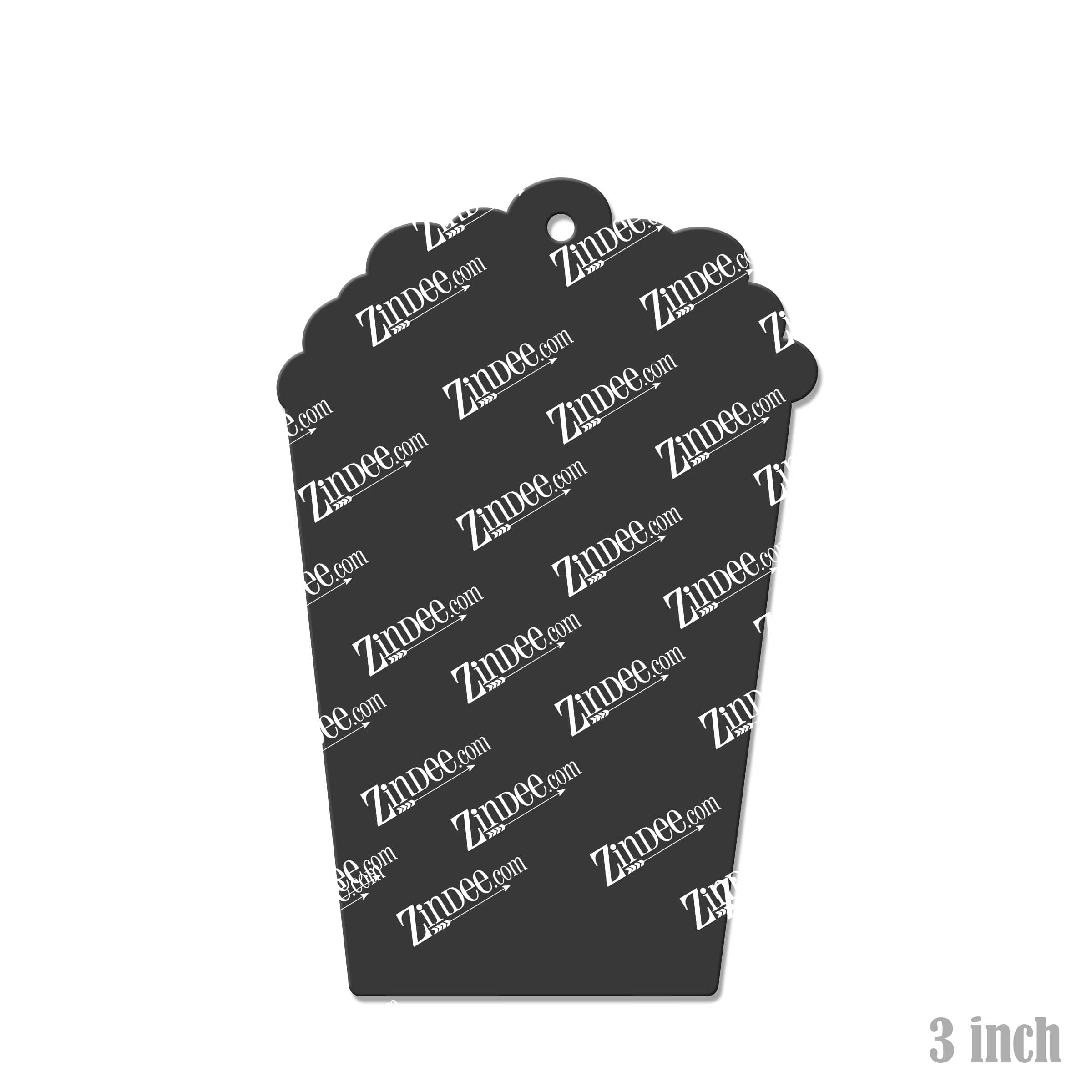 Popcorn Bucket – Acrylic Keychain Blank (3") | Optional Sticker or UV DTF - Image 2
