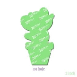 Potted Cactus – Acrylic Badge Reel Blank (2") No Hole | Optional Sticker or UV DTF - Image 2