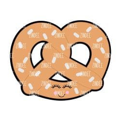 Pretzel – Mini Acrylic Charm Blank (1.5") | Optional Sticker or UV DTF