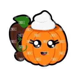 Pumpkin Mug – Mini Acrylic Charm Blank (1.5") | Optional Sticker or UV DTF
