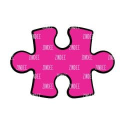 Puzzle Piece 2 – Mini Acrylic Charm Blank (1.5") | Optional Sticker or UV DTF