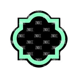 Quatrefoil 2 inch (White Acrylic) (2 HOLES)