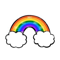 Rainbow with Cloud – Acrylic Keychain Blank (3") | Optional Sticker or UV DTF