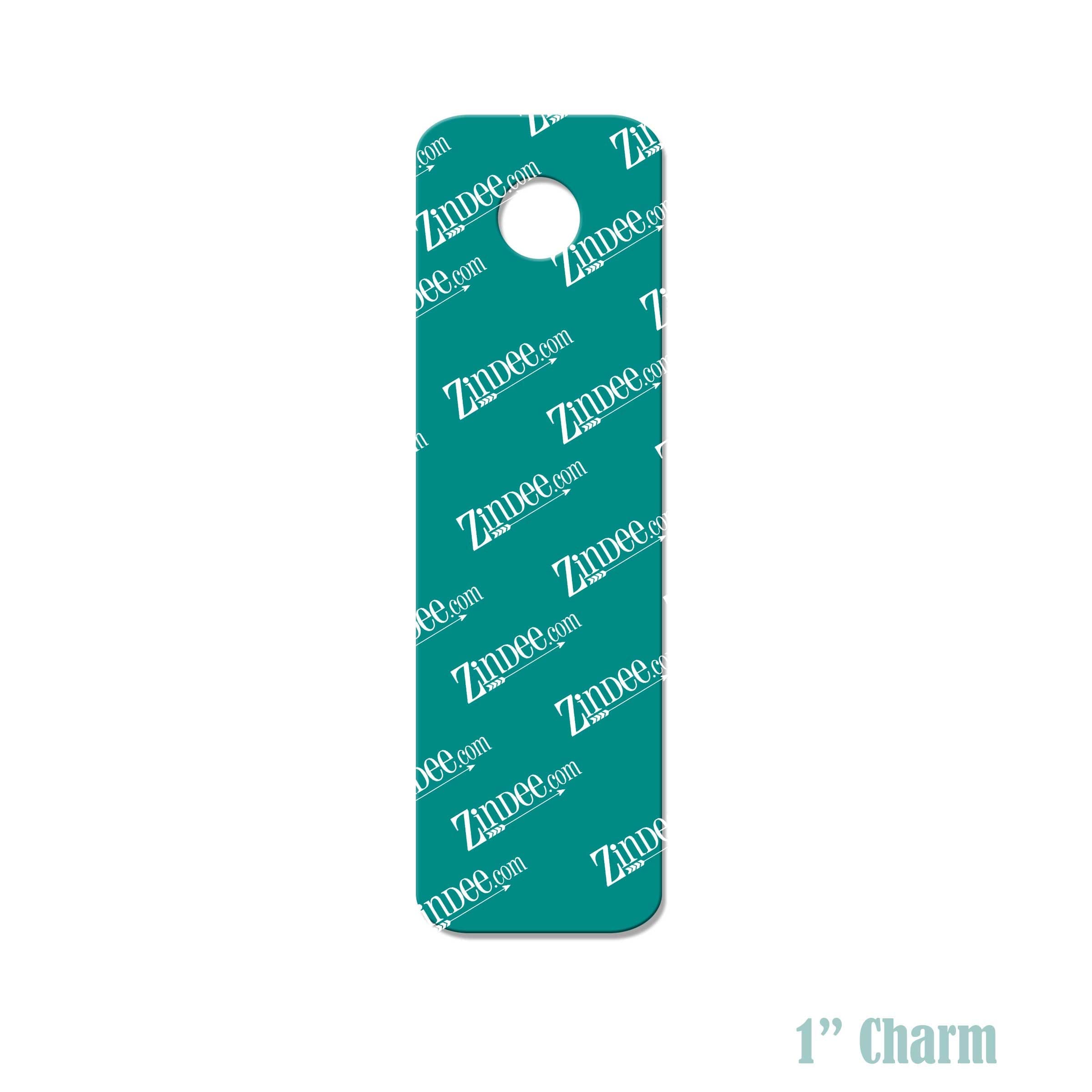 Rectangle Charm 1 inch 1 hole (10 pack)
