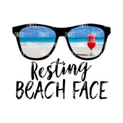 Resting Beach Face (Sublimation Transfer)