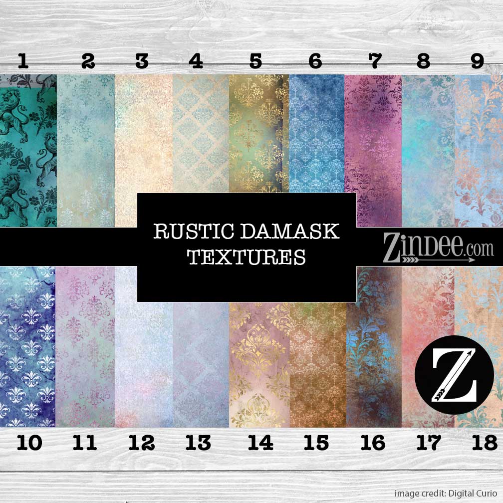 Rustic Damask Textures (vinyl)