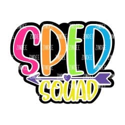 SPED Squad – Mini Acrylic Charm Blank (1.5") | Optional Sticker or UV DTF