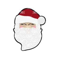 Santa Claus (Light Skin) – Mini Acrylic Charm Blank (1.5") | Optional Sticker or UV DTF