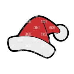 Santa Hat – Mini Acrylic Charm Blank (1.5") | Optional Sticker or UV DTF