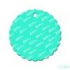 Scallop Circle – Mini Acrylic Charm Blank (1.5") | Optional Sticker or UV DTF