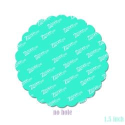 Scallop Circle – Mini Acrylic Charm Blank (1.5") No Hole | Optional Sticker or UV DTF