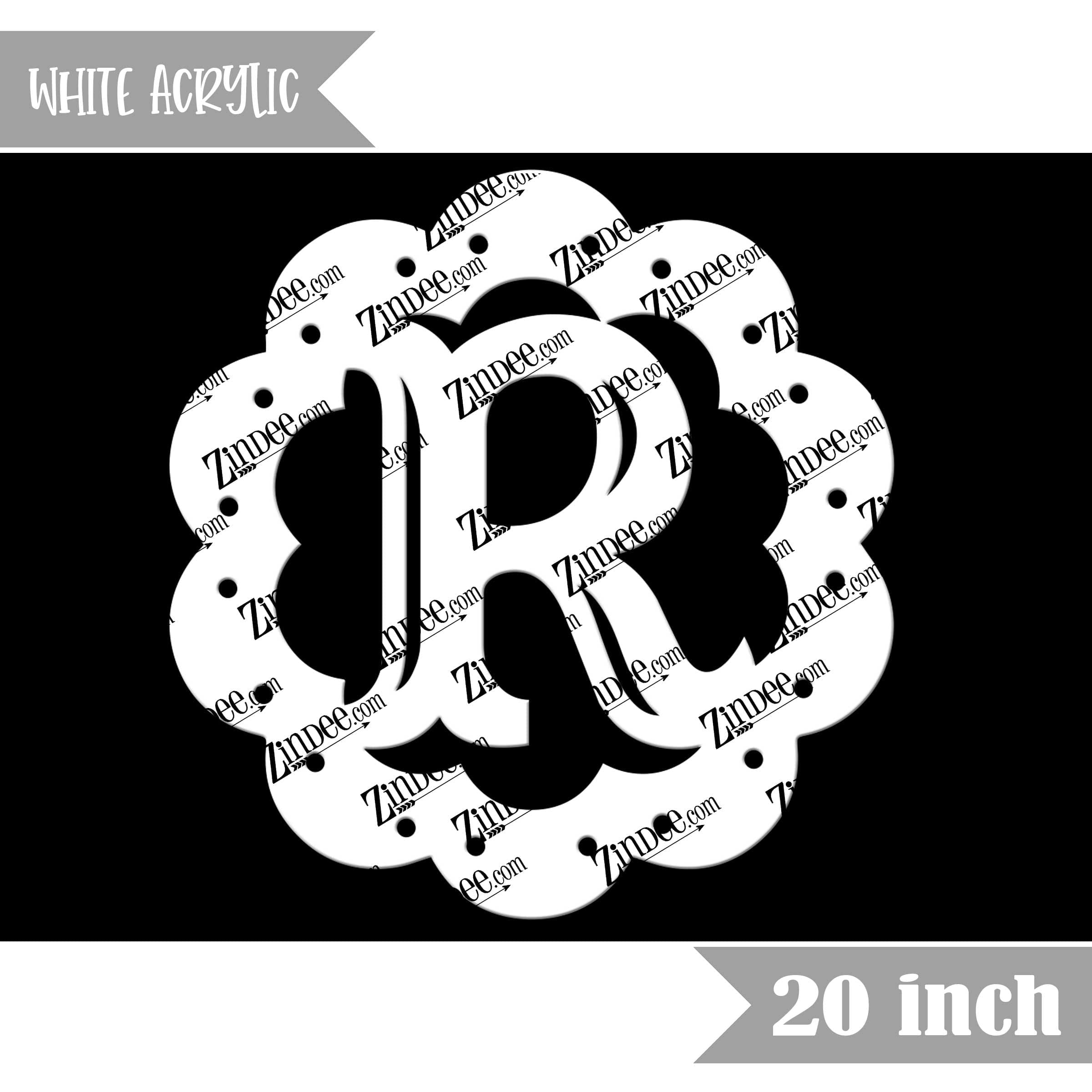 Scallop "R" (White 20")