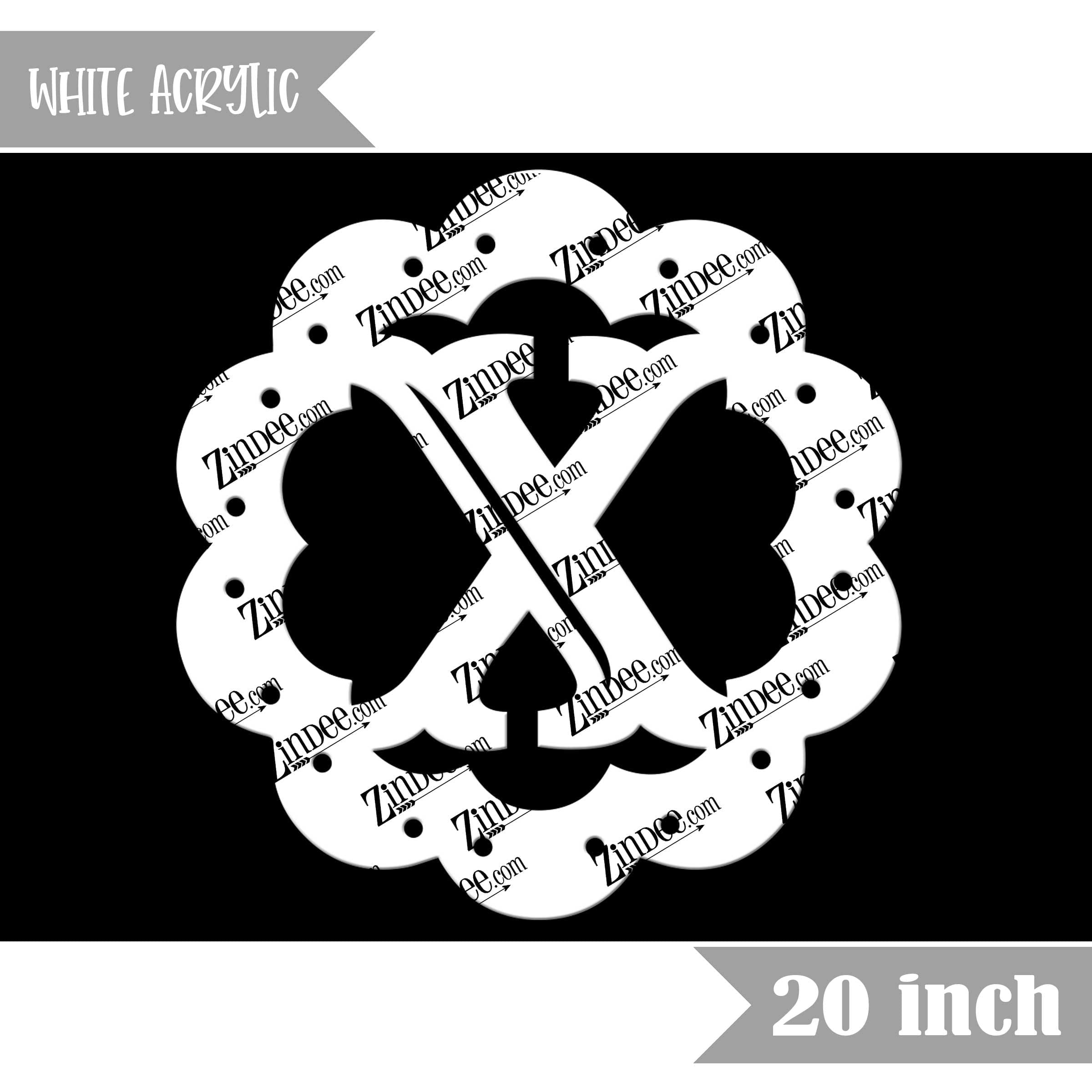 Scallop "X" (White 20")
