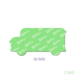 School Bus – Acrylic Badge Reel Blank (2") No Hole | Optional Sticker or UV DTF - Image 2