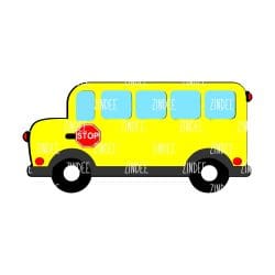 School Bus – Mini Acrylic Charm Blank (1.5") | Optional Sticker or UV DTF