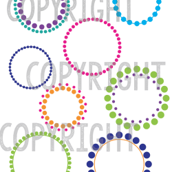 Polka Dot Circle Frame Cut File