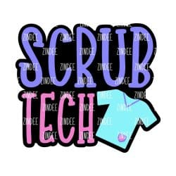 Scrub Tech – Acrylic Keychain Blank (2.5") | Optional Sticker or UV DTF