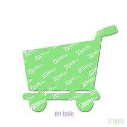 Alternative view of Shopping Cart – Acrylic Badge Reel Blank (2") No Hole | Optional Sticker or UV DTF