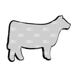 Show Heifer – Acrylic Keychain Blank (3") | Optional Sticker or UV DTF